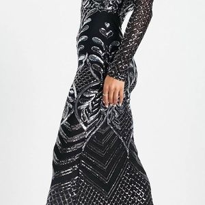 Black and sliver dress